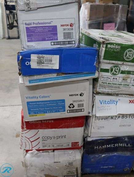 Pallet Of Assorted Paper - New/Damaged Box/Some Missing - Roller Auctions