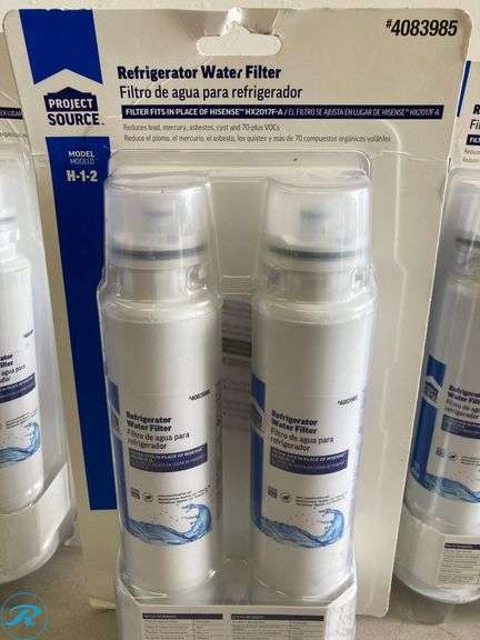 (3) New- Project Source Twist-in Refrigerator Water Filter H-1-2 Fits Hisense HX2017F-A 2 -Pack - Roller Auctions