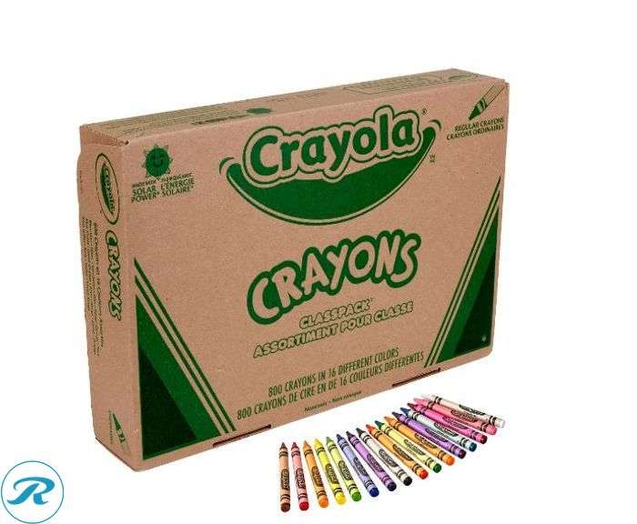 (2) Crayola®: Classpack® Standard Crayons, 16 Assorted Colors, Pack Of 800 Crayons- New - Roller Auctions