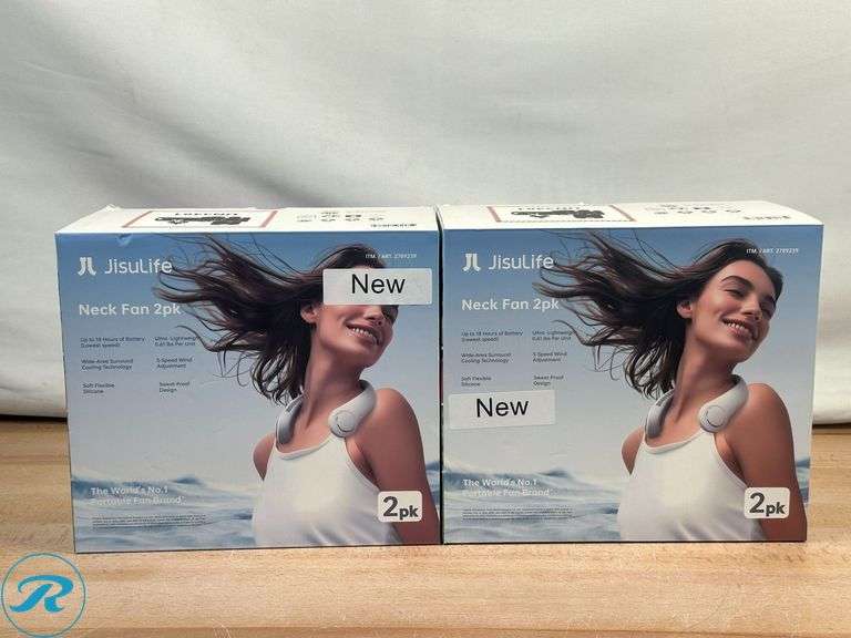 (2) JISULIFE Neck Fan, 2-pack - New - Roller Auctions