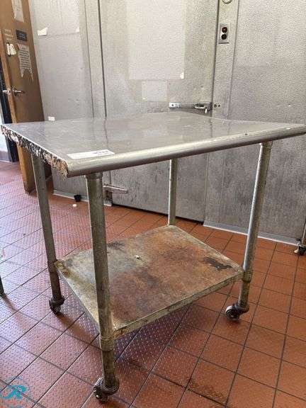 Stainless Steel Prep Table on Casters, 36” x 30”