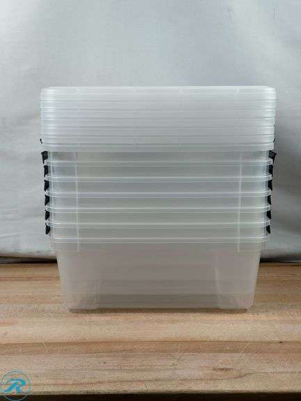 (5) Greenmade: InstaView 45 Quart Multi-Use Storage Container- New; (7) IRIS: 12.9 Quart Buckle Up Storage Bin- New - Roller Auctions