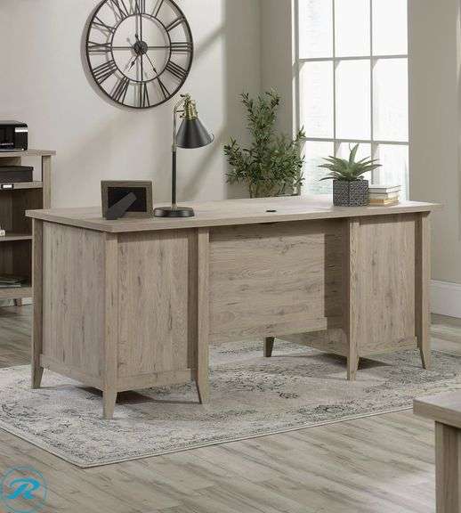 Sauder® Summit Station 66"W Executive Computer Desk, Laurel Oak - New/Damaged/Scraped/Parts Not Inventoried - Roller Auctions