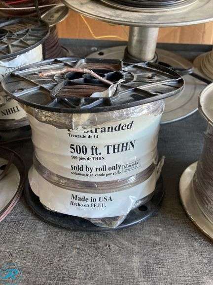 (34) New- Assorted cables for different uses: coax underground networks hons, speakers, lamps, circuit (34 rolls of different types of cable) - Roller Auctions