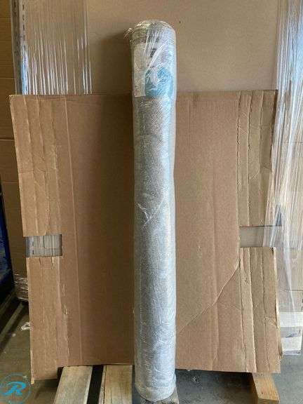 (1) New- Origin 21 Mirrored Paths 5 x 7 (ft) Blue and White Rectangular Indoor Pet Friendly Area rug - Roller Auctions