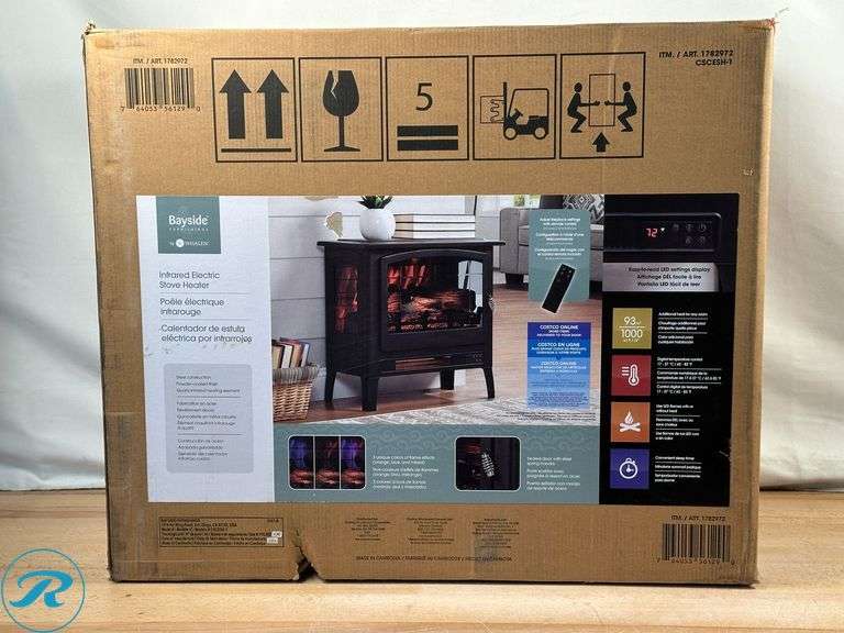 Infrared Electric Fireplace Stove Heater - New - Roller Auctions