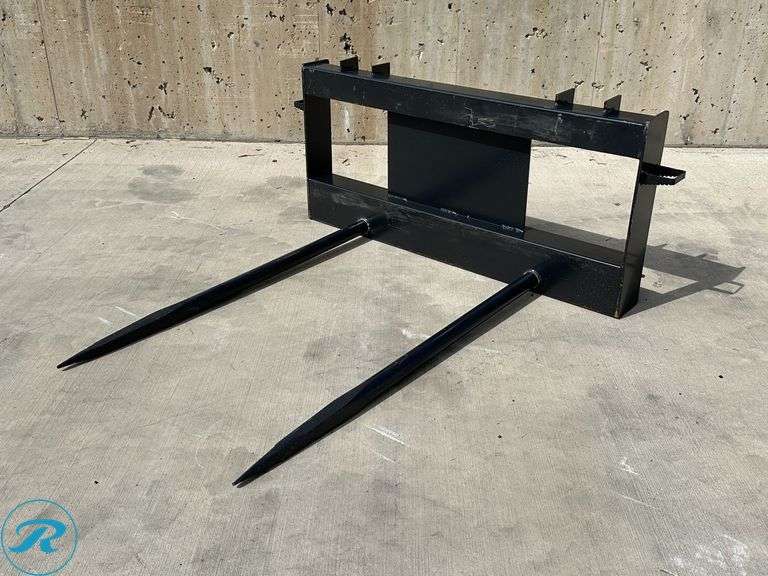 New JCT Bale Spear Attachment to Fit Skid Steer Loader, (2) Spears - Roller Auctions