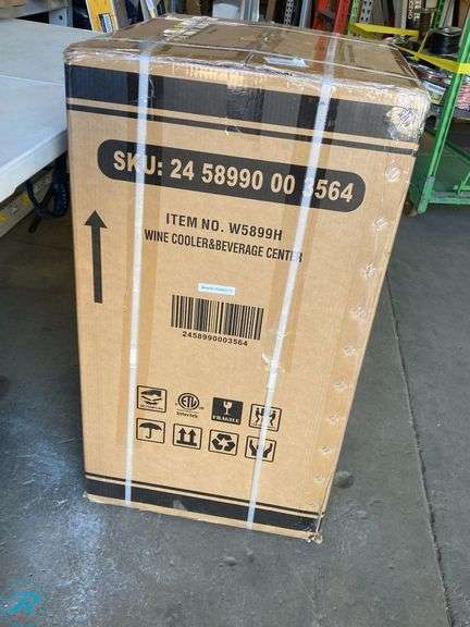 (1) New in Box- COWSAR 17.5-in W 130 -Can Capacity Silver Freestanding Indoor Beverage Refrigerator with Glass Door - Roller Auctions