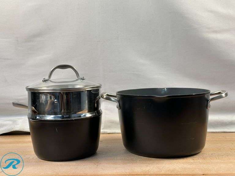 Tramontina Ceramic Non-Stick 12-piece Cookware Set with Utensils - Used - Missing Spatula and Spoon - Roller Auctions