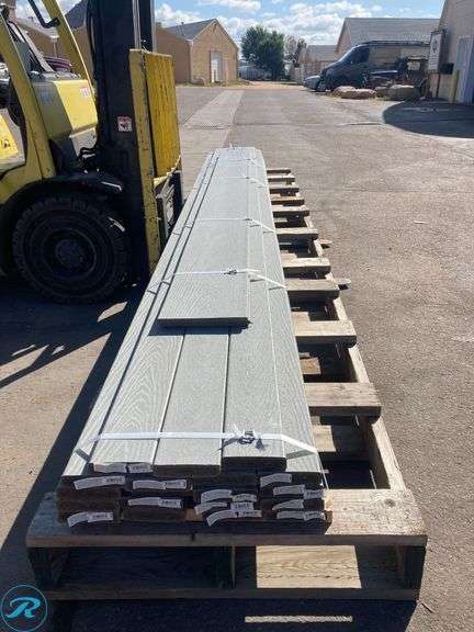 (21) New- (19) Trex Select FT 2" x 6" x 16ft Pebble Grey Square composite Deckboard (2) Trex Select 1" x 11" x 12ft Composite Pebble Grey Fascia Deckboard - Roller Auctions