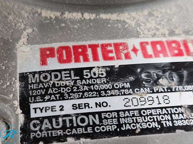 (3) Porter-Cable Sanders: 340, 505, and 363, 120V - Roller Auctions