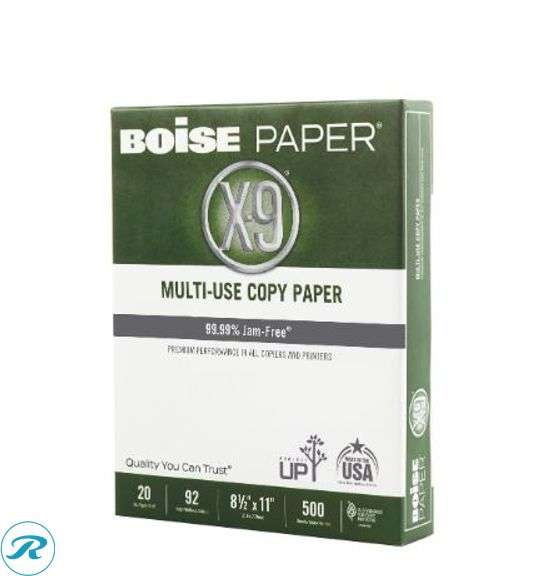 (3) Boise® X-9® Multi-Use Printer & Copy Paper, 10 Reams, White, Letter (8.5" x 11"), 5000 Sheets Per Case, 20 Lb, 92 Brightness- New/ Not Original Packaging/ Some Missing - Roller Auctions