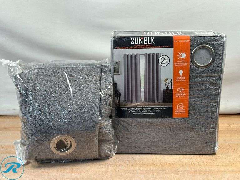 (2) Maxwell Total Blackout Window Curtains, 52” x 84”, 2-piece Set- (1) New, (1) Like New - Roller Auctions