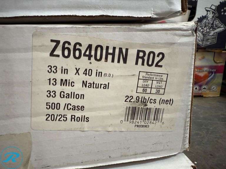 (3) Assorted 30 & 33 Gallon Can Liners 1150 Bags Total - New - Roller Auctions