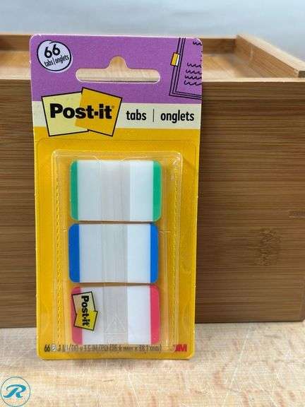 (12) Post-it® Tabs, 1 in. x 1.5 in., 1 Pack, 88 Tabs/Pack, Assorted Colors- New - Roller Auctions