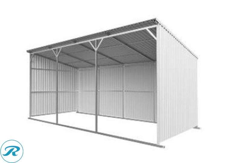 New KJ K2512 Livestock Metal Shed, 25' x 12' - Roller Auctions