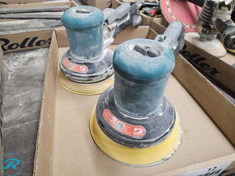 (4) Pneumatic Sanders: (2) Central Pneumatic and (2) Dynabrade 58435 - Roller Auctions