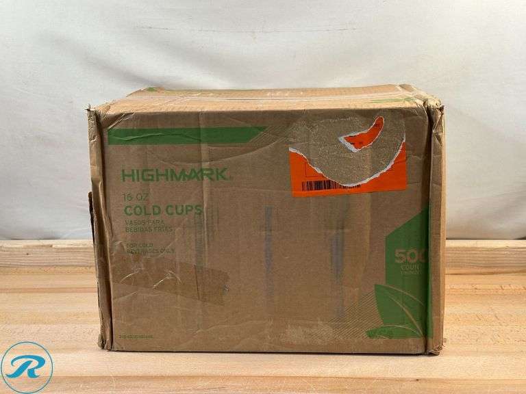 Highmark® ECO Compostable Plastic Cups, 16 Oz, Clear, Pack Of 500- New - Roller Auctions