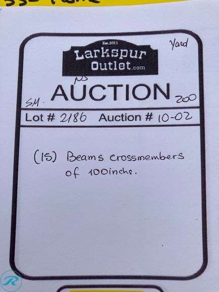 (15) Beams Crossmembers of 100" - Roller Auctions