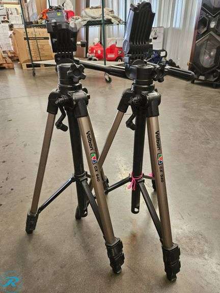 (2) Velbon CX 540 Tripods with Adjustable Heads