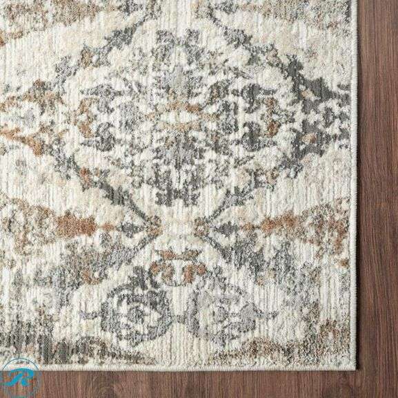 (1) New- allen + roth 5 x 7 (ft) Beige Rectangular Indoor Pet Friendly Area rug - Roller Auctions