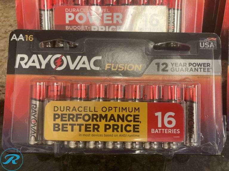 (109) Assorted battery lot )all different sizes AA, AAA, D (all good condition exp 12/2023) (work perfectly) See photo - Roller Auctions