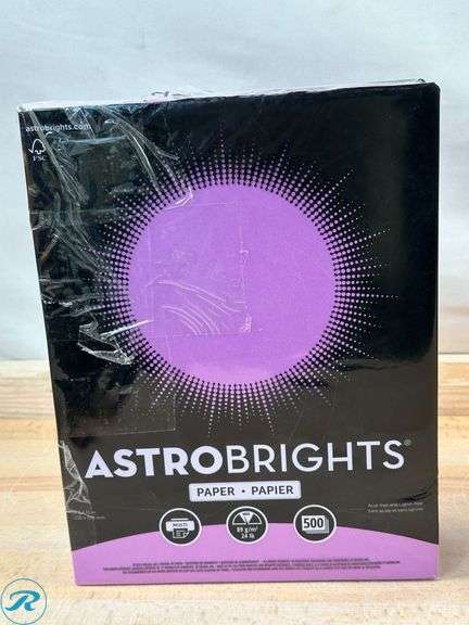 (4) Astrobrights® Color Multi-Use Printer & Copy Paper, Lemon- New/ Damaged Packaging; Astrobrights® Color Multi-Use Printer & Copy Paper, Cosmic Orange- New; Astrobrights® Color Multi-Use Printer & Copy Paper, Purple- New - Roller Auctions