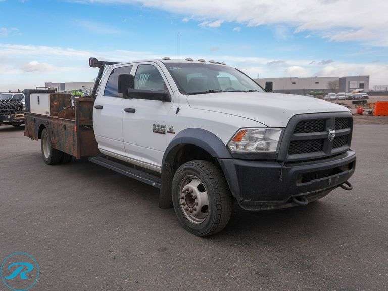 2016 Ram 5500 Crew Cab LWB 4WD Flatbed Truck - Roller Auctions