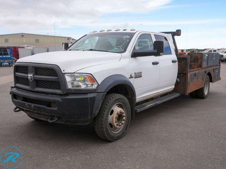 2016 Ram 5500 Crew Cab LWB 4WD Flatbed Truck - Roller Auctions