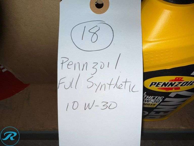 (18) Pennzoil Full Synthetic 10W-30 Motor Oil, 1 Quart Bottles - Roller Auctions