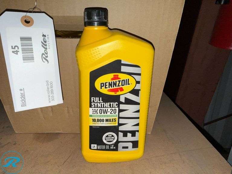 (18) Pennzoil Full Synthetic 0W-20 Motor Oil, 1-Quart Bottles