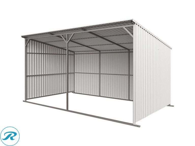 New KJ K1912 Livestock Metal Shed, 20' x 12'