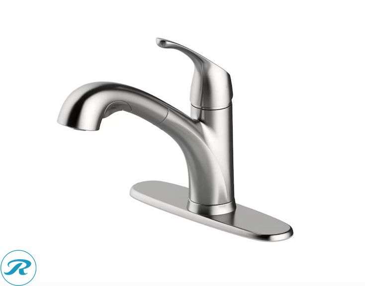 Project Source EVERFIELD Stainless Steel Single Handle Deck-mount Pull ...