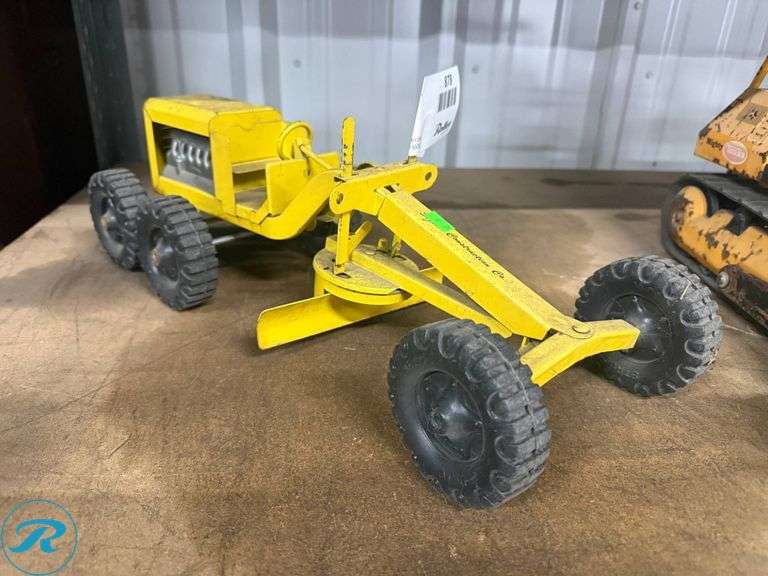 Structo Rocker Toy Vintage Structo Construction Co. Metal Road Grader Toy - Roller Auctions