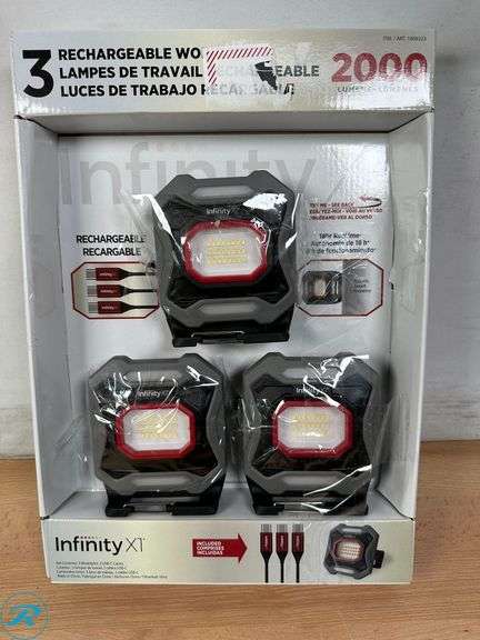 Infinity Work Light Infinity X1 2000 Lumen Worklight, 3-pack - Like New - Roller Auctions