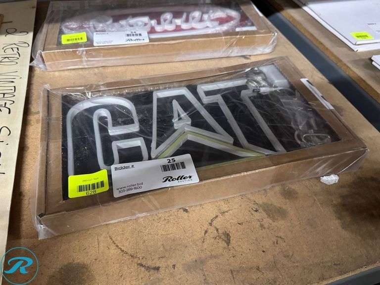 New Caterpillar LED Sign - Roller Auctions