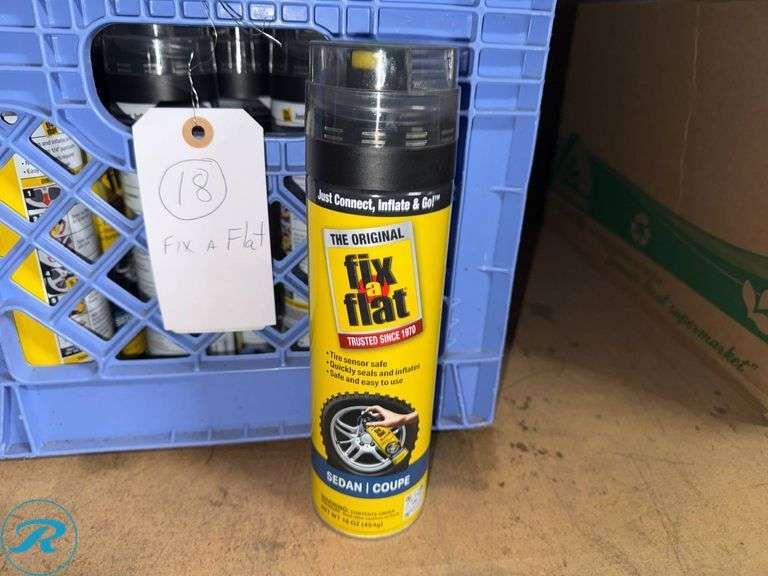 (18) Fix-a-Flat Tire Repair Aerosol Cans, 16oz
