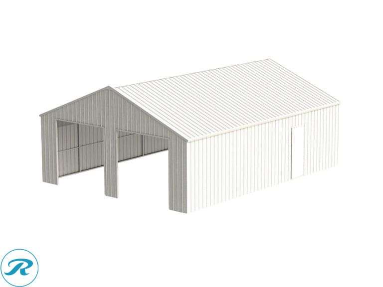 New KJ K3325 Double Garage Metal Shed, 33' x 25'