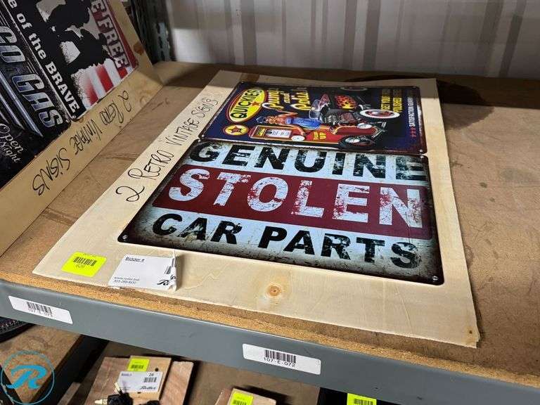(2) Retro Vintage Signs