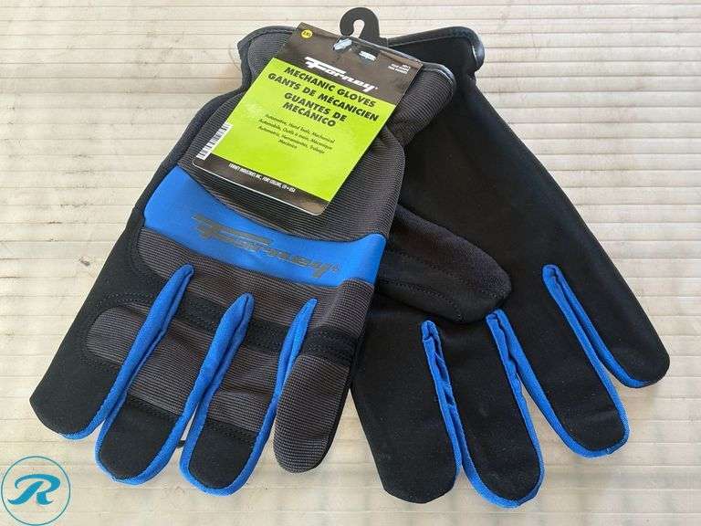 Mechanic Question Generator (4) Packs of (12) Forney Mechanic Gloves, Black and Blue, Model 55707 ...