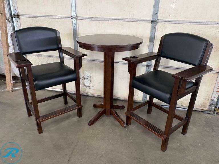 Brunswick Contender Pool Table Chairs and Table