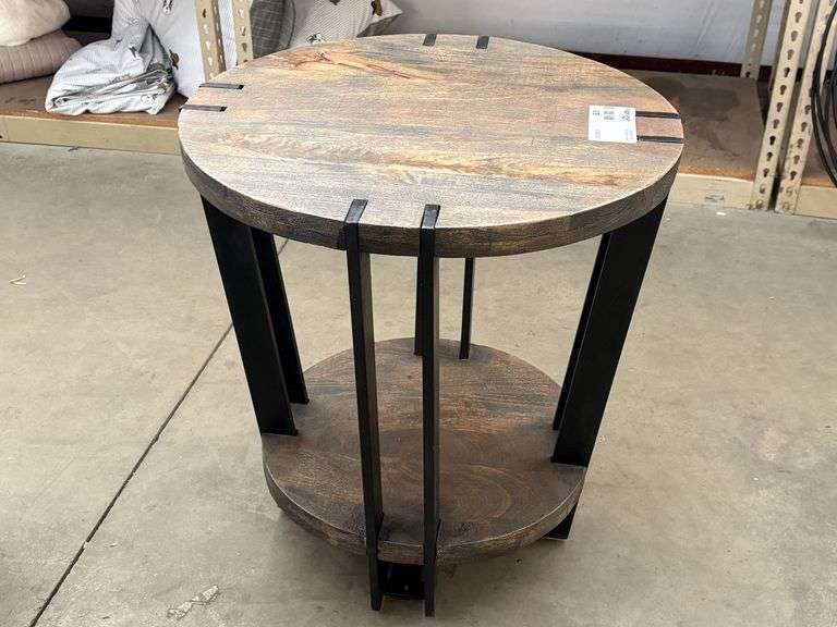 Side Table with Lower Shelf