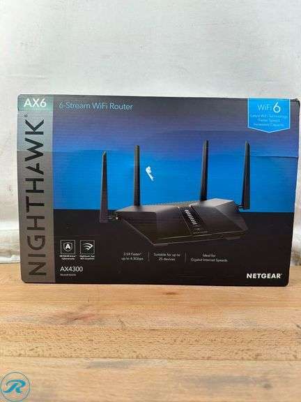NETGEAR NIGHTHAWK AX6 AX4300 WIFI 6 ROUTER - Like New/Opened - Roller ...