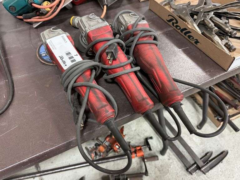 (3) Milwaukee Angle Grinders