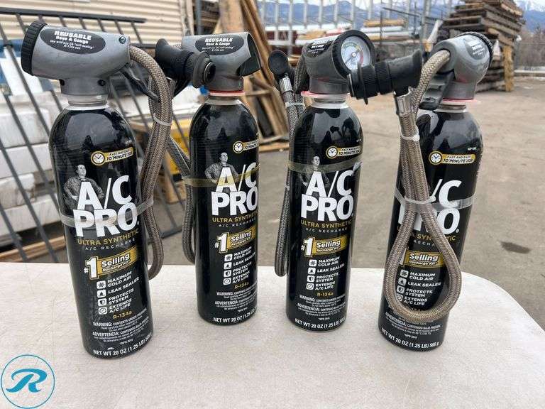 (4) New- A/C Pro 20 -fl oz Refrigerant - Roller Auctions