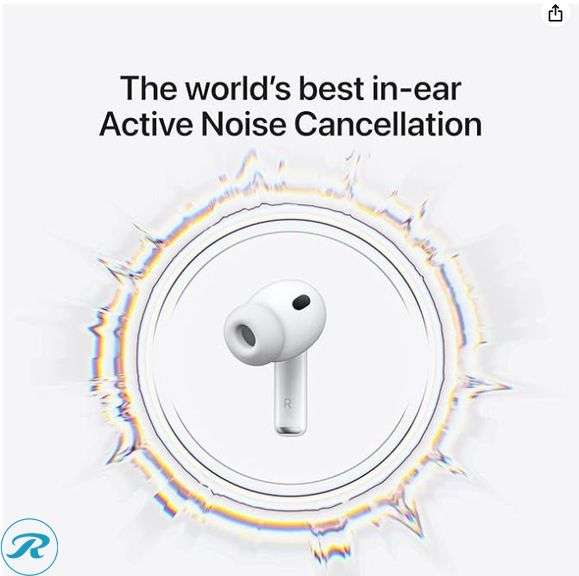 Apple AirPods Pro 3 Wireless Earbuds, Active Noise Cancellation, Bluetooth Headphones, USB-C Charging - Like New/Scratches/Small Dent on Right Ear Bud/Missing Silicone Ear Buds - Roller Auctions