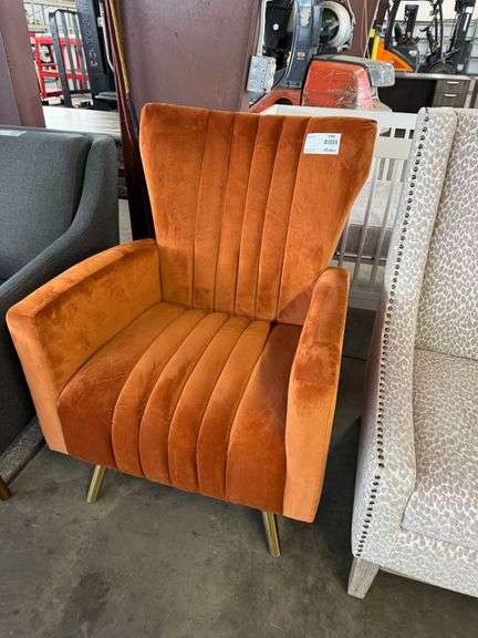 Velvet Upholstered Accent Chair