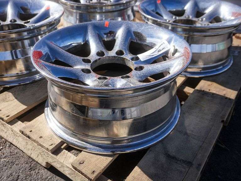 (4) CalChrome Chrome Plated Alloy Wheels, Model #0024-32473972 - Roller ...