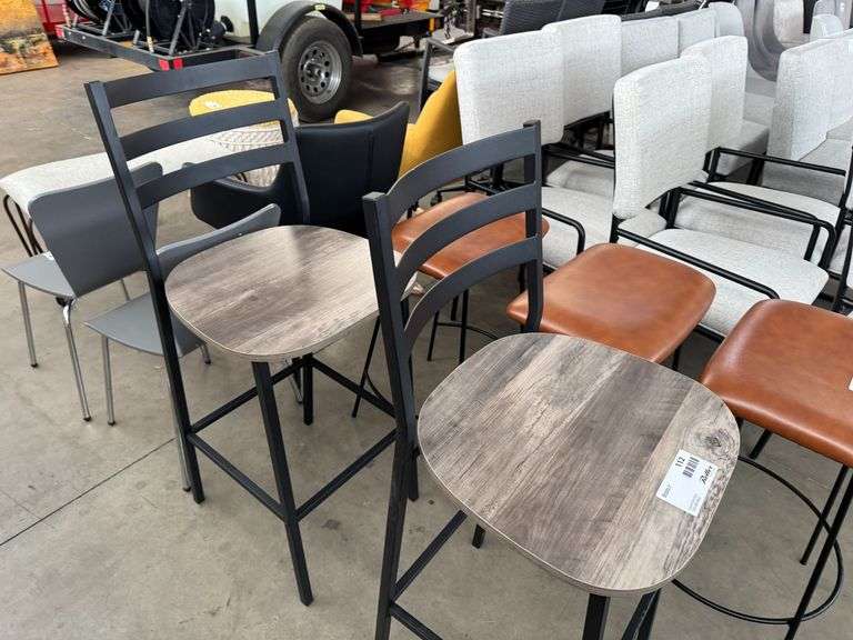 (2) Metal Bar Stools - Roller Auctions