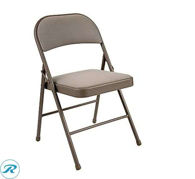 Realspace: Upholstered Padded Folding Chair, Tan- New